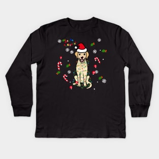 Christmas doggy Kids Long Sleeve T-Shirt